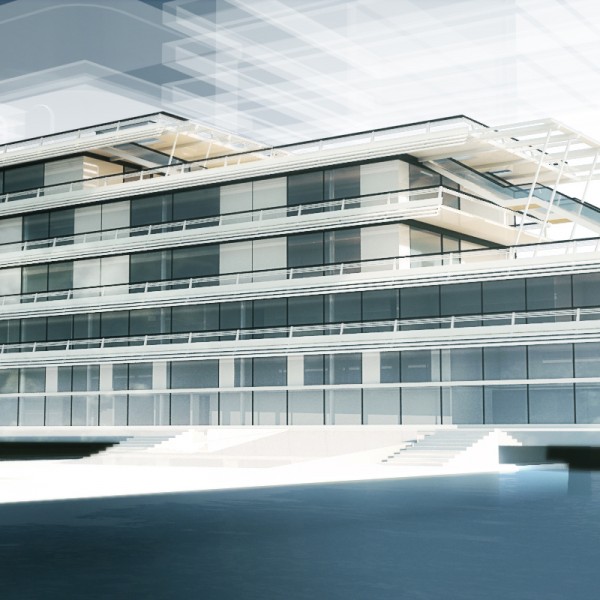 modélisation du nouveau Yacht Club Monaco : réalisation iDbox Monaco